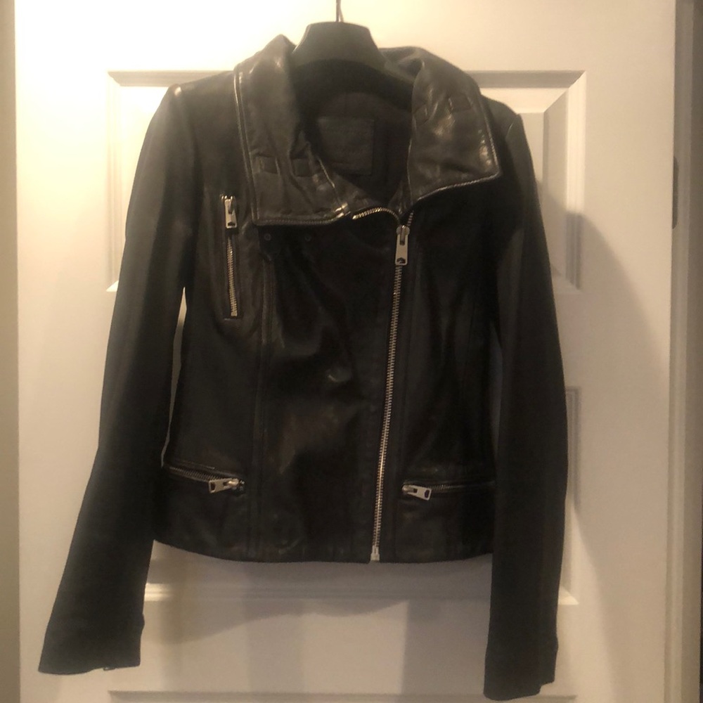 Never worn! Black leather All Saints jacket.